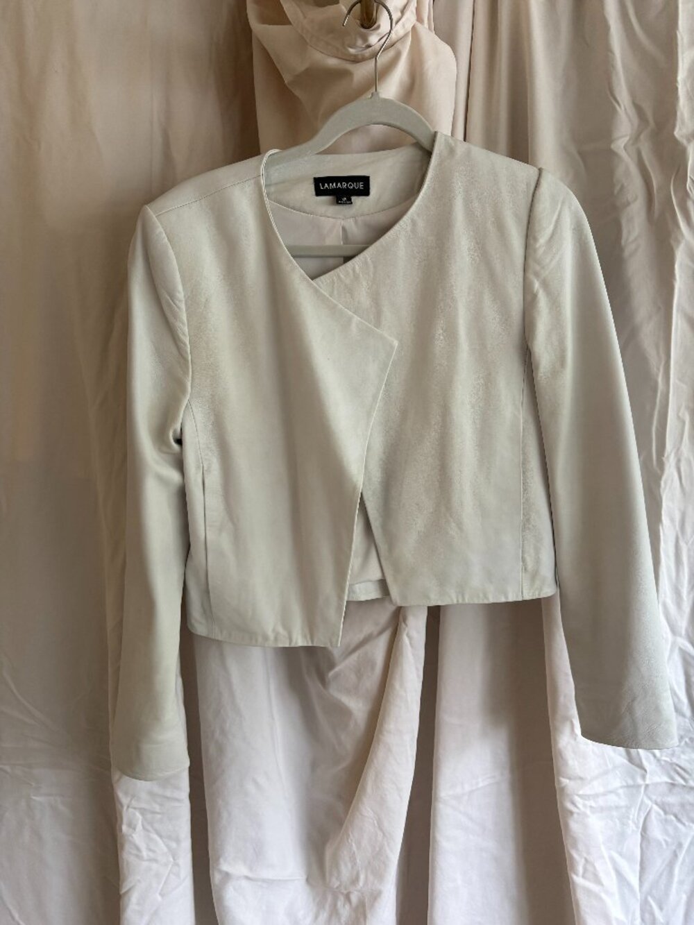 Lamarque Cropped Leather Jacket